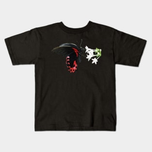 Butterfly black red Kids T-Shirt